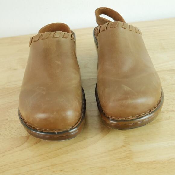 Born Telly Clog Size 8 Brown Leather Slingback Mule Boho Western Y2K Shoes - Picture 5 of 12